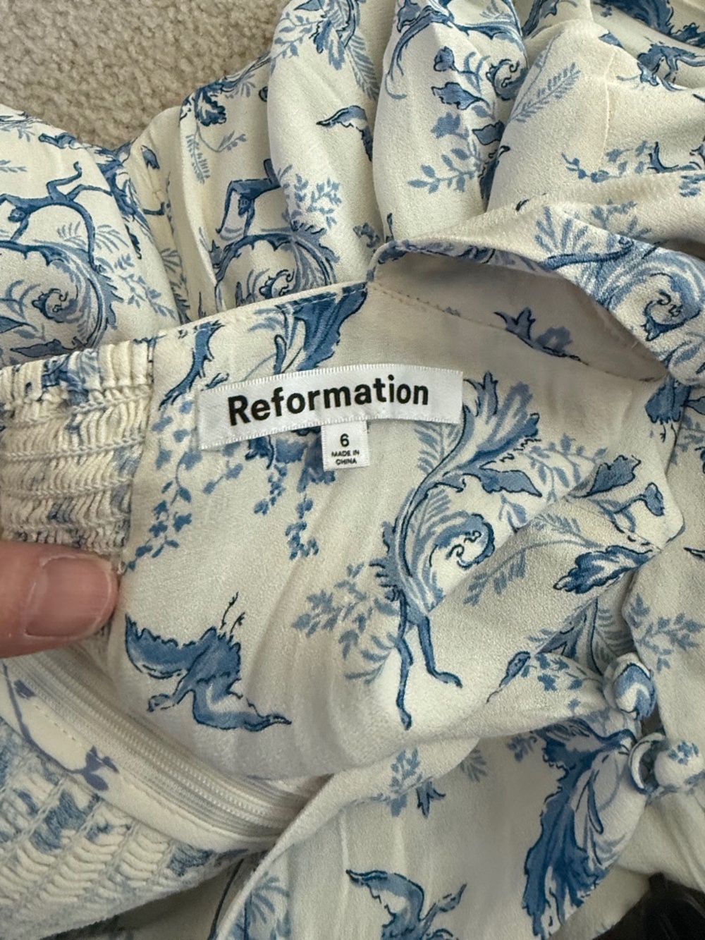 NWOT Reformation Dress Monkey Print Sz 6 - Picture 4 of 5